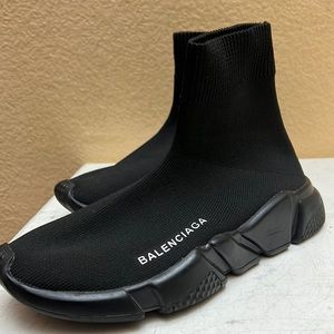 Black on Black balenciaga knit sneakers